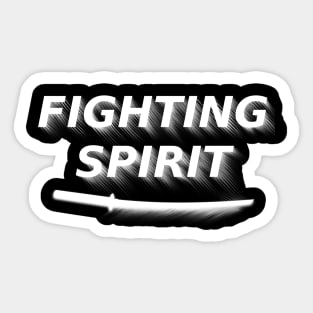 Fighting Spirit White Sticker